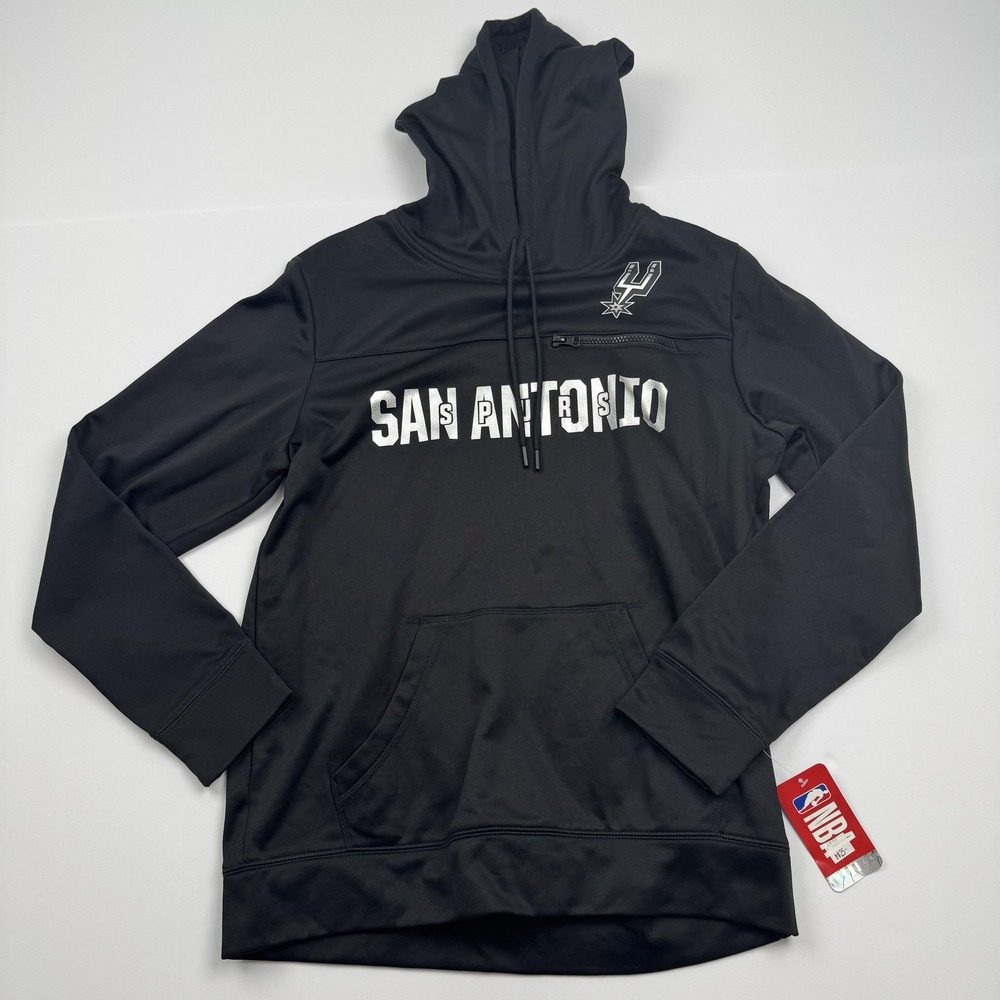 San Antonio Spurs Hoodie Mens Medium NBA Basketball Pullover Pocket Zip New